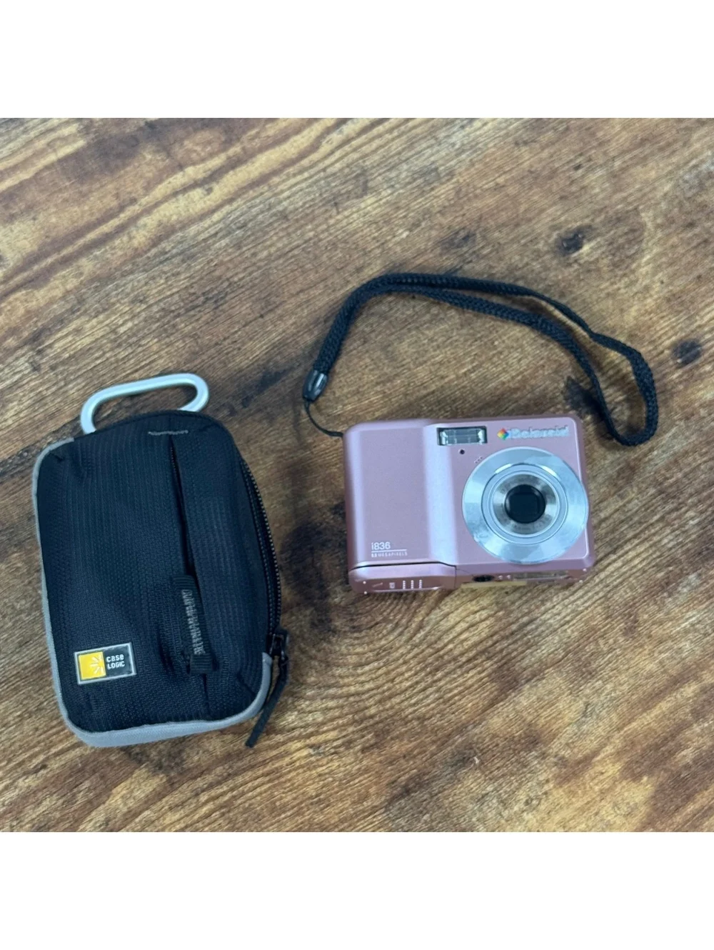 Polaroid i836 Pink Digital Camera 8.0MP UNTESTED For Parts/Repair w/ Case